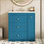 Ensemble de meuble-lavabo avec lavabo en céramique / ensemble de meuble-lavabo simple autoportant avec quatre tiroirs / armoire de rangement moderne