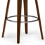 Tabouret pivotant de style Mid-Century avec siège et dossier rembourrés Roland-81961553-111260211