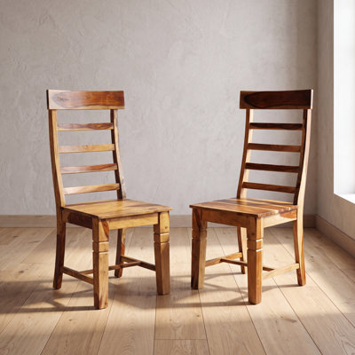 Chaise d'appoint en bois massif Kirkland