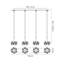 Wanda 4 - Light Polished Chrome Kitchen Island Pendant