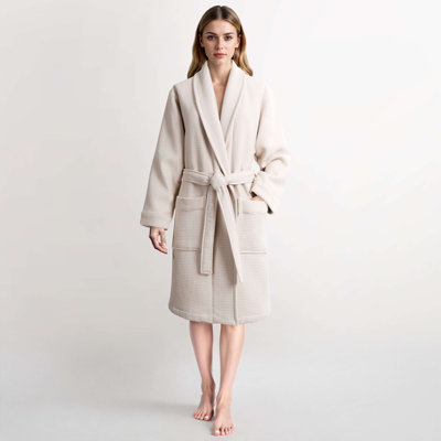 Peignoir en microfibre 100 % coton pour femme – Peignoir en éponge doux, absorbant et respirant avec ceinture et poches – Tailles P à TG
