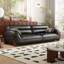 Canapé modulaire noir en cuir véritable-729291795-729291797