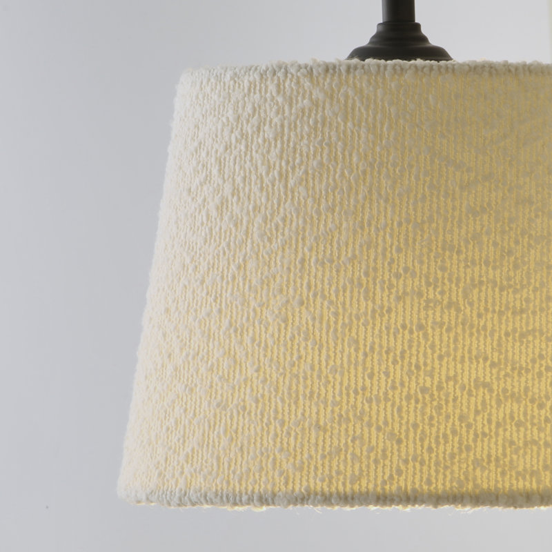 3 - Light Matte Black Pendant, Cream