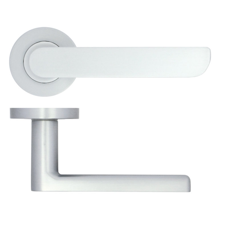 Single Dummy Door Handle, Satin Chrome