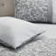 Édredon brodé gris pour très grand lit - 8 pièces, imprimé lavable à la machine, sophistication et détails