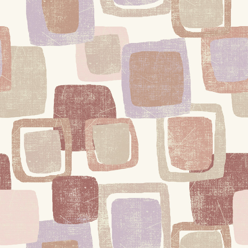 «Blocks Blush», impression sur toile tendue, H 12 po x l 12 po, Non, Cadre simple argenté