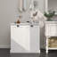 Two-Compartment Tilt-Out Laundry Sorter Cabinet-White