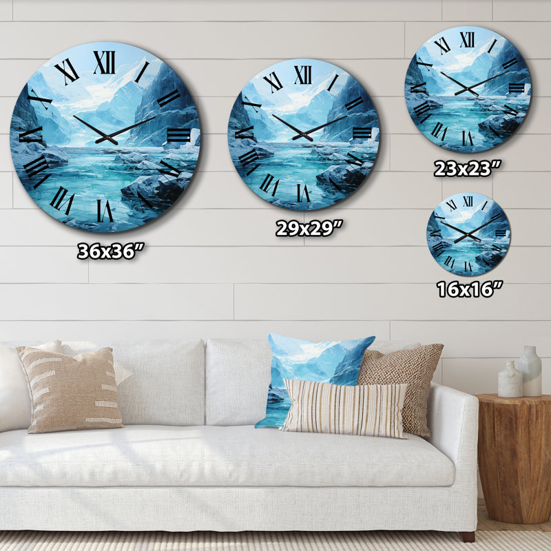 Horloge murale en métal Belynda, Grand
