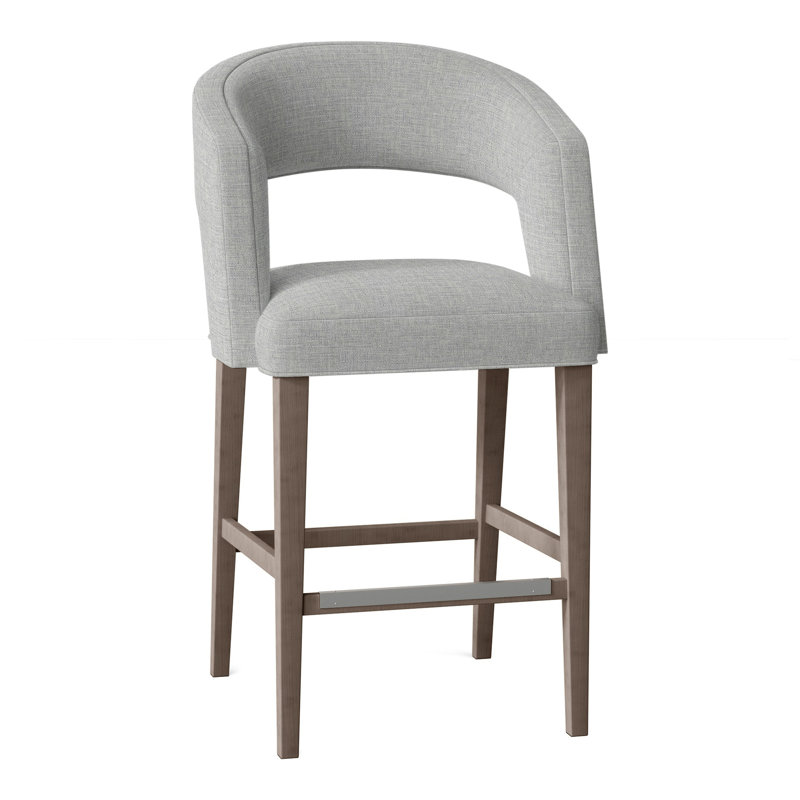 Bryant Upholstered Stool with Solid Wood Frame, Indigo (8789 90), Mica