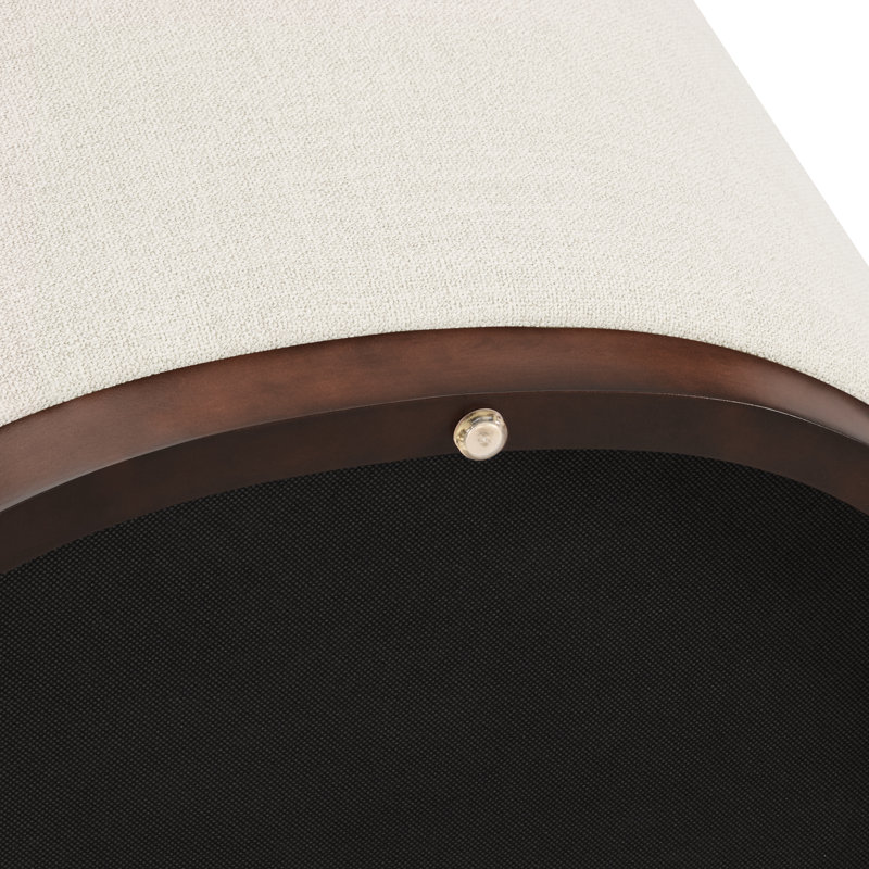 Fauteuil demi-tonneau pivotant avec repose-pieds Bennett, Beige