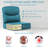 Deb Outdoor Patio Crescent Shape 6" Thick Seat & Back Furniture Cushion Set With Removable Cover-1700542437-1705623975-1706529235