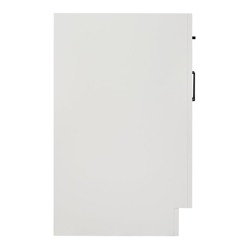 Hepburn 66'' Double Bathroom Vanity Base Only, White, Matte Black