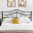 Anary Metal Queen Size Headboard, Adjustable Height, Steel Curved Queen Headboard Only For Bedroom, Farmhouse Scrollwork Design, Attach Frame, Easy Assembly, Black-1453242085-1453242081