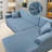 Thick Velvet L-Shaped Sofa Cover - Sectional Sofa Cover With 2 Throw Pillow Covers-439605140