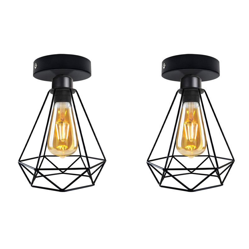 Kanode 2-Light 46cm Semi Flush Mount, Yes