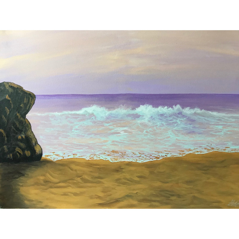 Seascape_402 Print by Alicia Lopez, Black Framed Paper, 16" H x 20" W