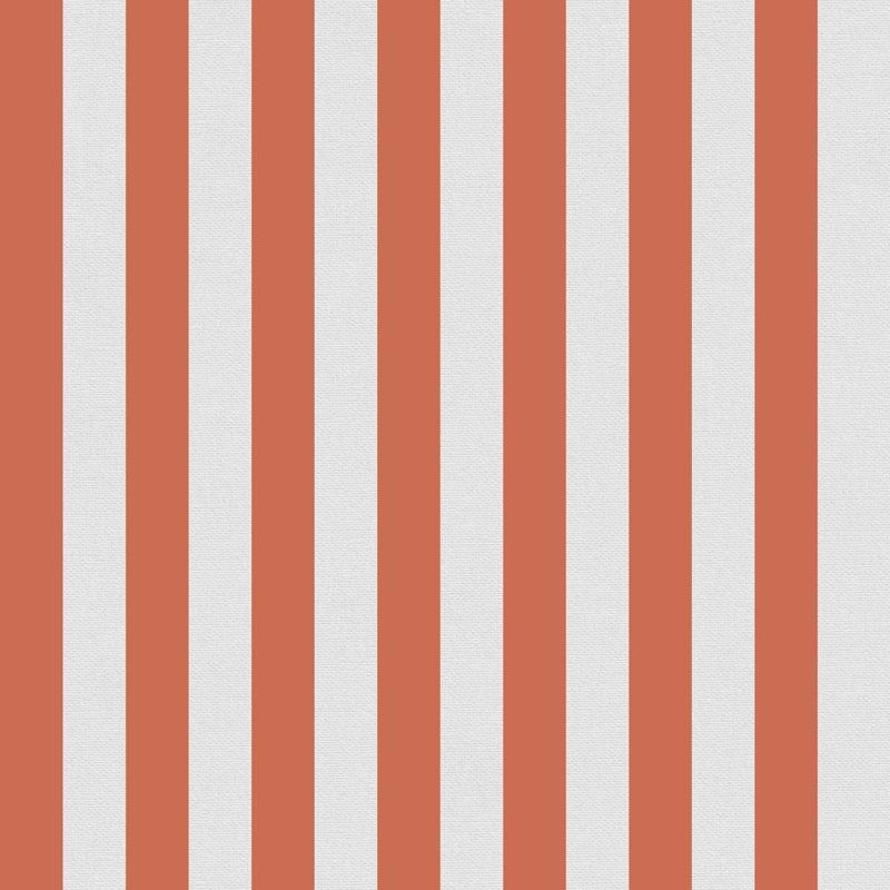 Coussin intérieur / extérieur Amala Sunbrella®, Blanc / rayures orange