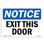 Exit This Door Aluminum Sign 12 x 18