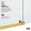 Porte de douche coulissante sans cadre avec verre cannelé 3/8 po Elan E 56 po x l 76 po-79654633-79654632