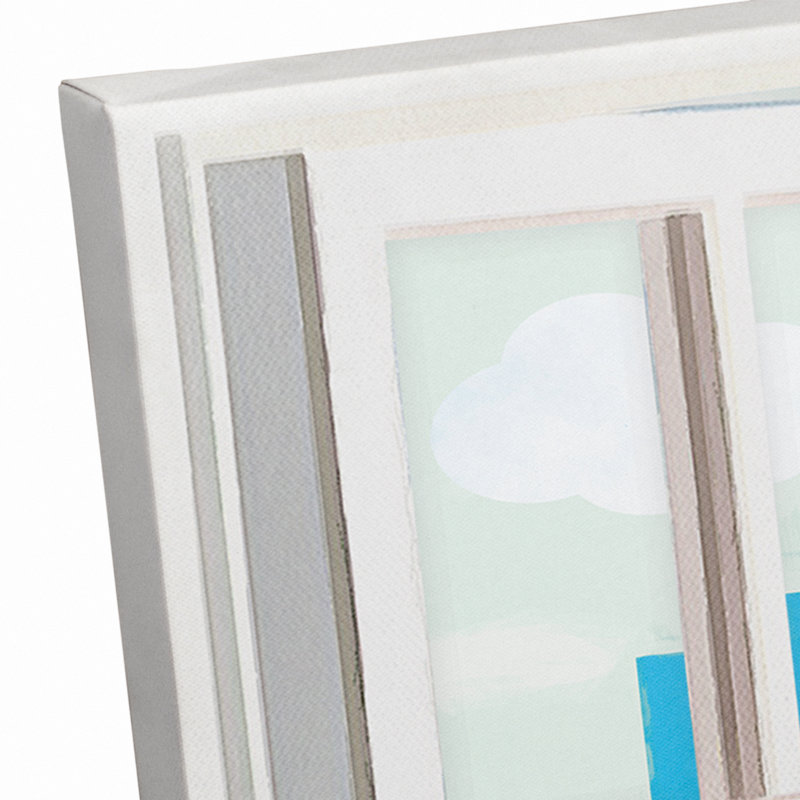 Art sur toile, "Fontanez City Construction Window", H 20 po x l 30 po x P 1,25 po