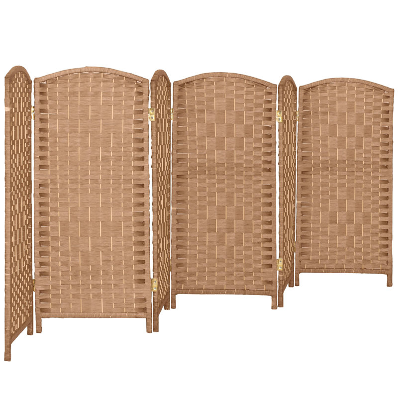 Paravent Short Diamond Weave, 6, 4 pi, Naturel