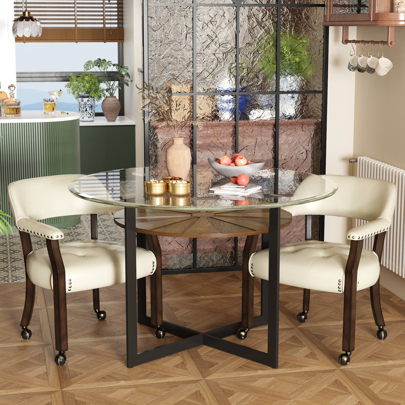 Dynasha 34cm H Upholstered Armchair, Beige
