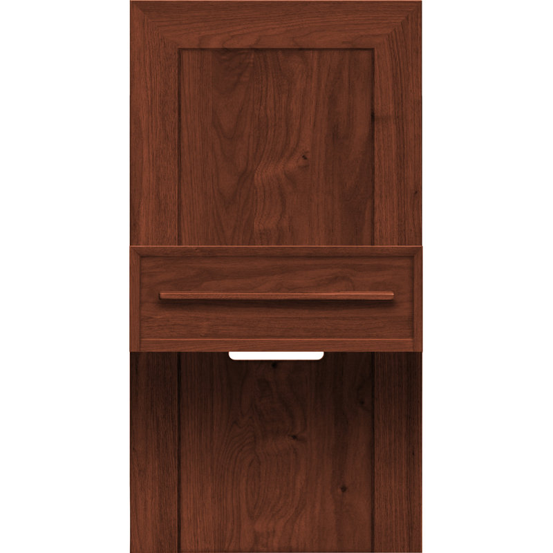 Moduluxe 1 - Drawer Solid Wood Nightstand, Cognac Cherry