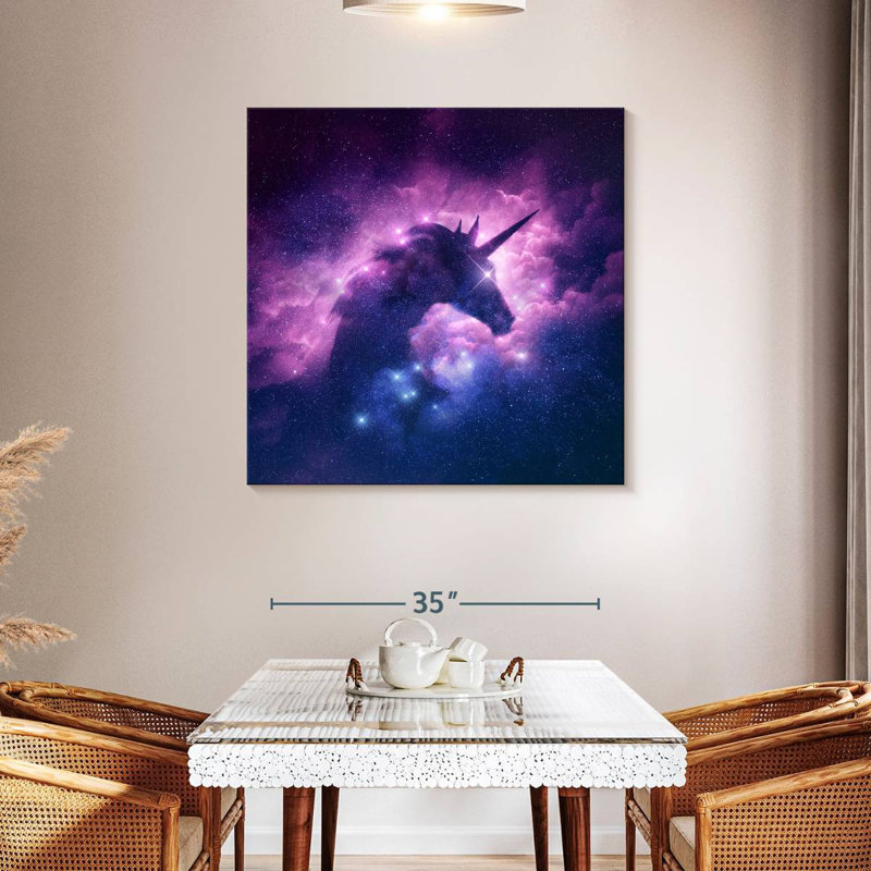 Kelan Unicorn Galaxy, 39" H x 39" W