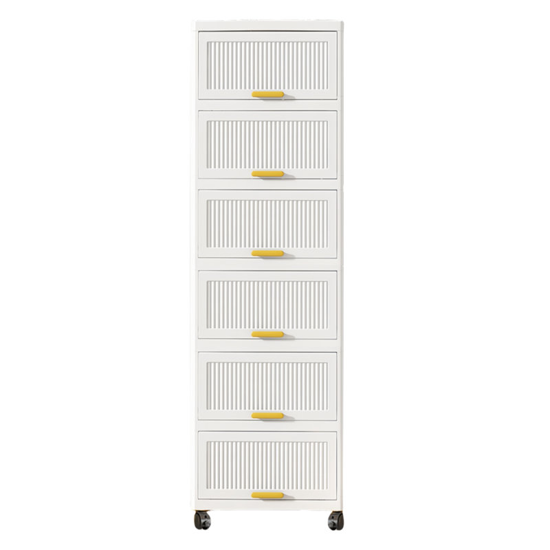 Boîte de rangement 15,75 "à 4 couches avec roulettes, armoire de rangement mobile, tablette de cuisine
