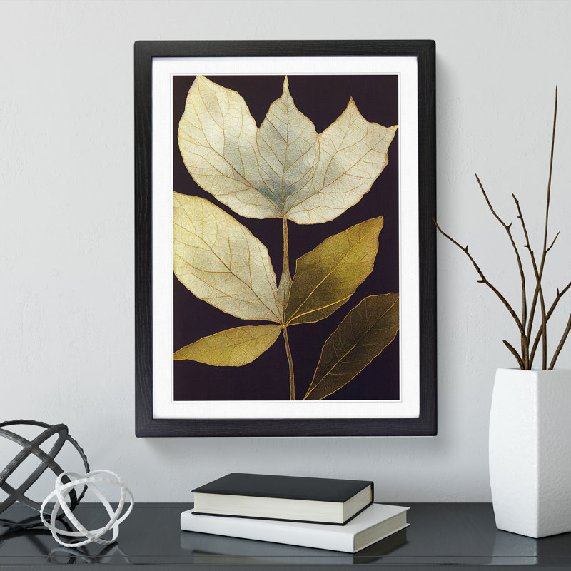 A Wondrous Leaves - Wall Art, Black Framed, 64cm H x 46cm W x 2cm D