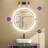 Round Framed Dimmable LED Anti-Fog With 3 Color Adjustment Bathroom Mirror Front&Backlit Vanity Mirror with Tempered Glass-105502961-105502959