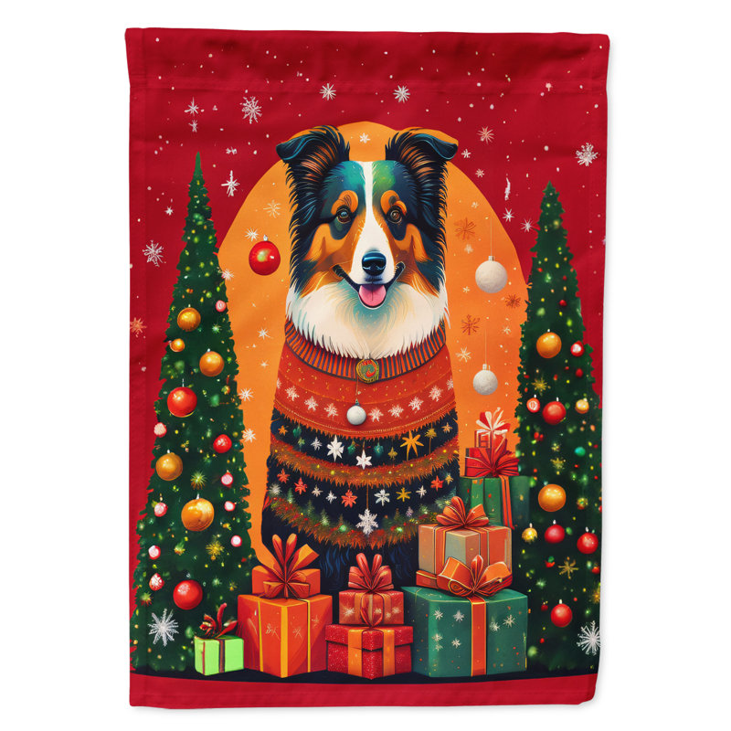 Double Sided 40'' H x 28'' W Polyester Christmas House Flag