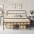Classic Iron Platform Bed with High Headboard and Footboard-1832431515-1778892815