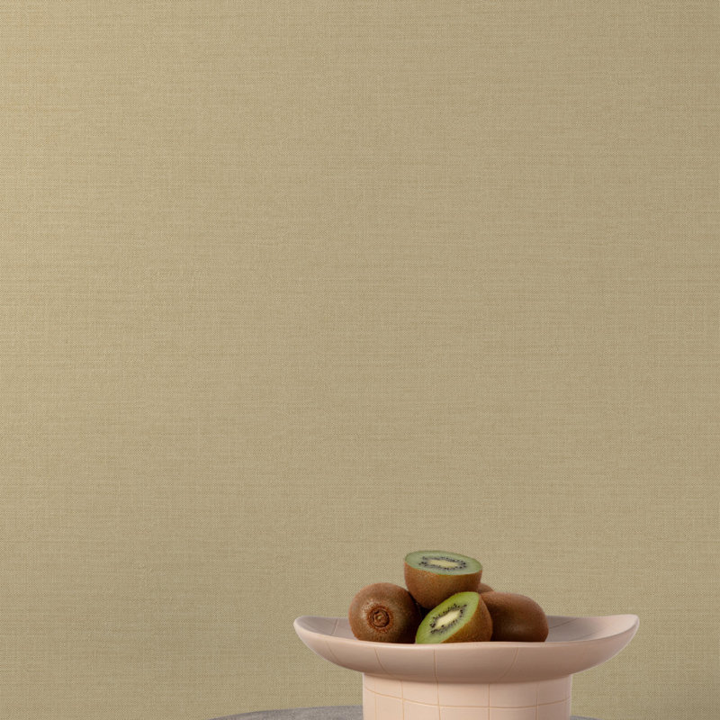 Structured Walls Collection Plain Linen Wallpaper Roll, Brown