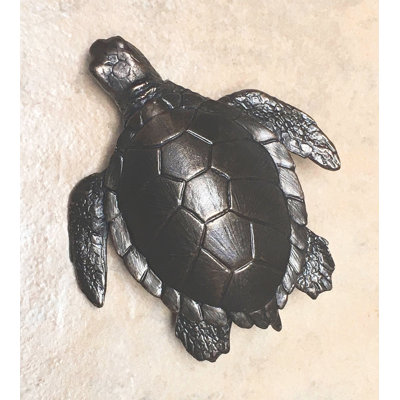 Large Sea Turtle Tile Figurine