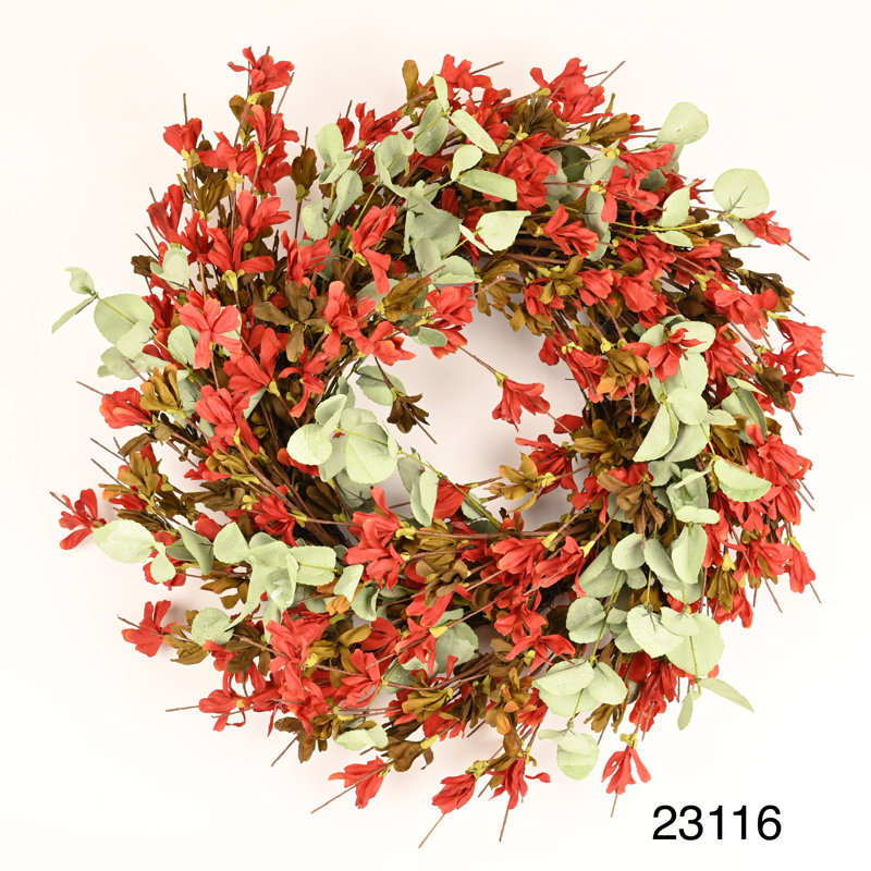 Greigh 24" Forsythia Fall Front Door Wreath