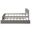 Lit plateforme simple avec lit gigogne, gris-1368784786