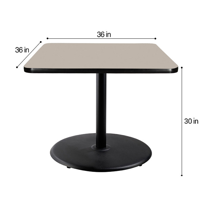 Table basse Bennet, H 30 po x L 36 po x l 36 po, Noir, Gris