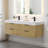 Livia 60" Wall-mounted Double Bathroom Vanity with White Artificial Drop-in Sink without Mirror