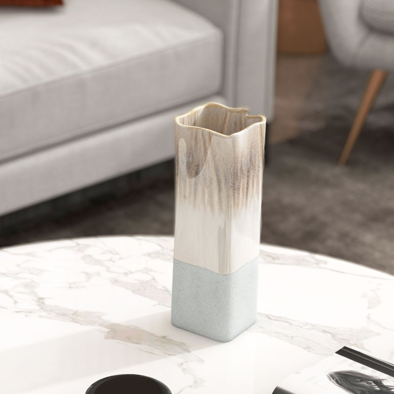 Stathis Handmade Ceramic Table Vase, 12" H x 5" W x 4" D