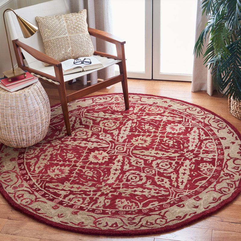Tingley Hand Tufted Wool Pile Oriental Rug, Round 6'