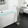 2 Handle Floor Roman Tub Faucet with Diverter