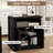 August Grove® Modern Nightstand with Cabinet & Built-In 2 AC Outlets + 2 USB Ports – Farmhouse Style End Table with Barn Door-114980933