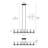 Castille 7-Light 53.1'' W Large Black Linear Modern Farmhouse Kitchen Island Pendant UL Certified
