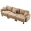 3 boucles de café avec pieds cylindriques en forme de coquillage, conception moderne pour la chambre à coucher ou le salon, cadre confortable avec canapé en tissu, confort distinctif, bureau approprié, mousse de construction dense-619749901