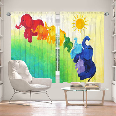 Elandra Polyester Room Darkening Filters Out Most Light Curtain Pair