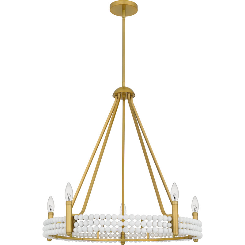 Lustre en or brossé 5 lumières Krenek