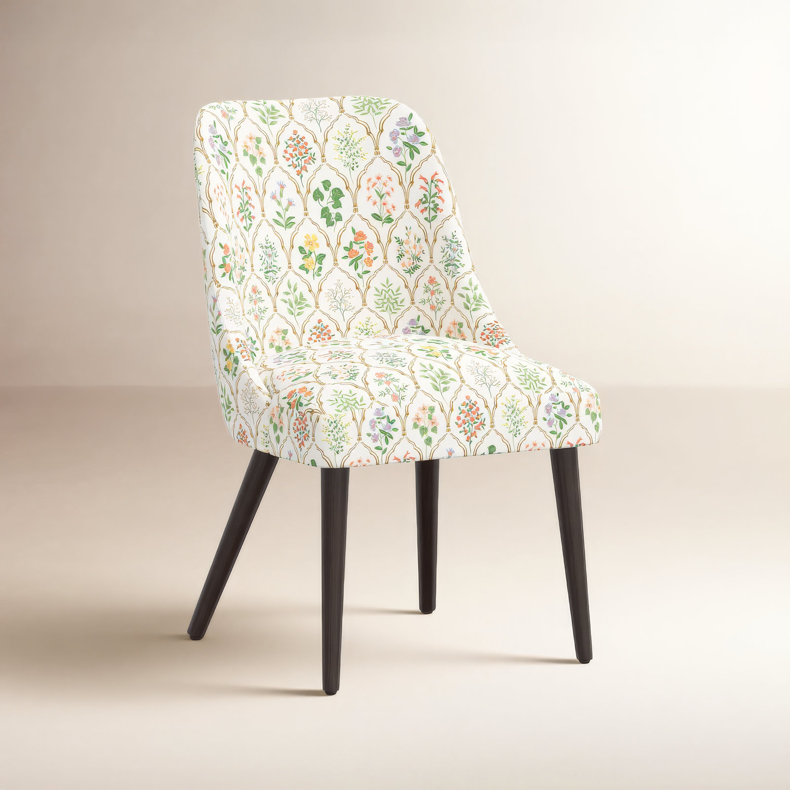 Rifle Paper Co. x Cloth & Company Tara Side Chair, Rpc Hawthorne Multi Linen