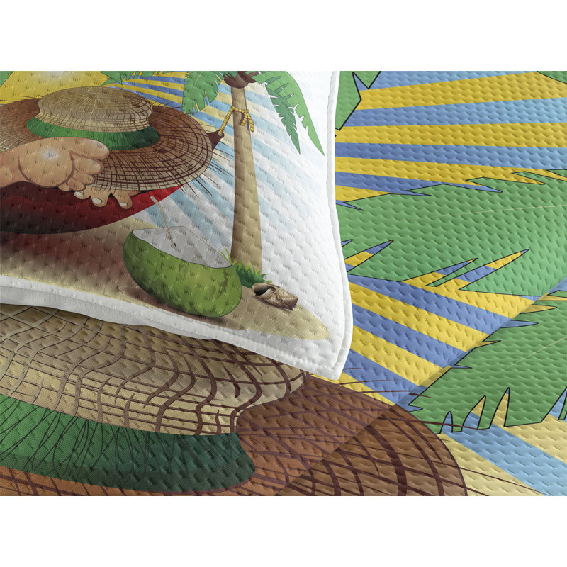 Island Polyester Coverlet, King Bedspread + 2 Shams