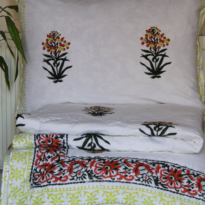 Honesdale Cotton Floral Bedspread with Pillowcases